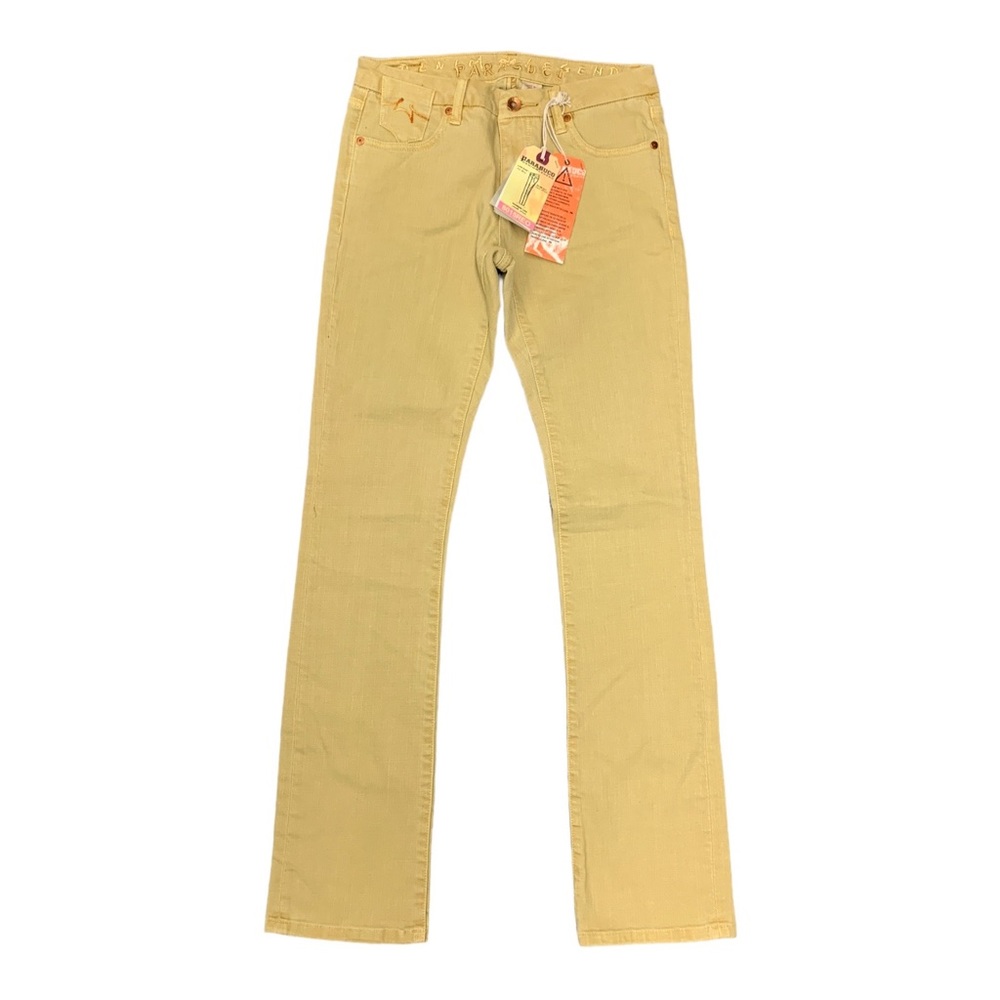 NWT Parasuco Yellow Low Rise Narrow Leg Vintage Jeans size 27